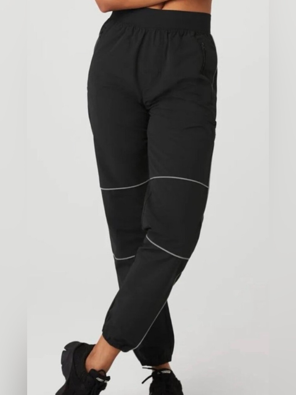 Alo Yoga Torrent Track Black Reflective Sweatpant Joggers 2XL NWT